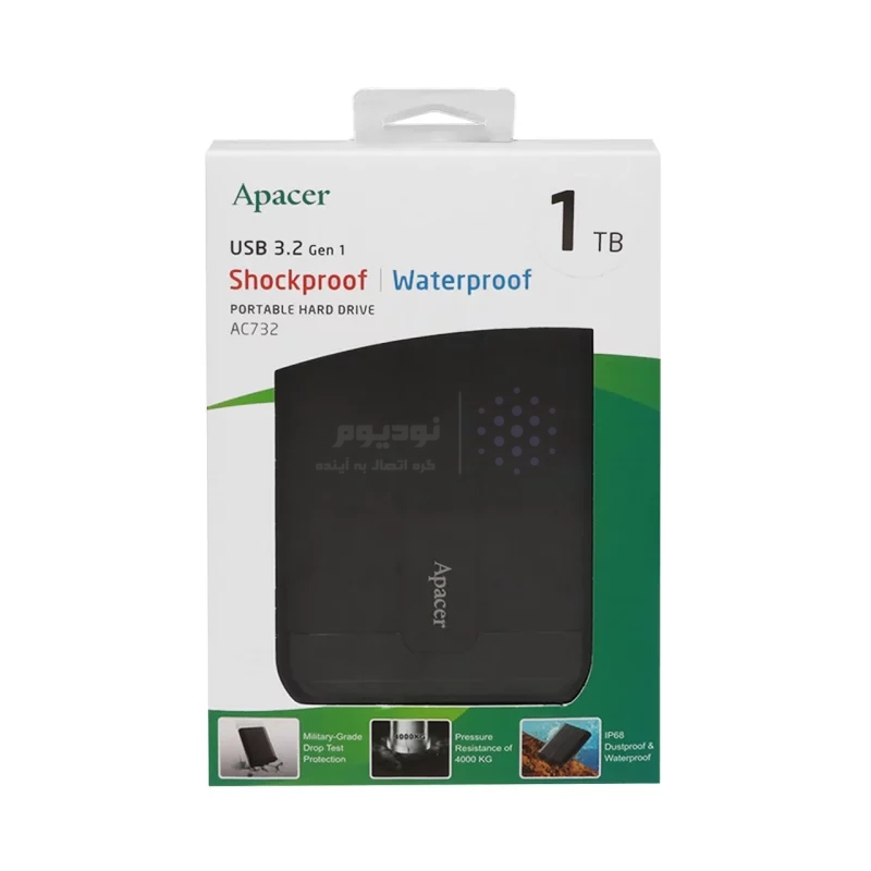 هارد اکسترنال Apacer مدل AC732 ظرفیت 1TB - مشکی - تصویر 8