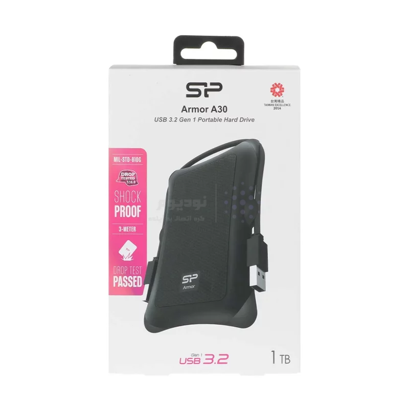 هارد اکسترنال Silicon Power USB3.2 مدل Armor A30 ظرفیت 1TB - مشکی - تصویر 4