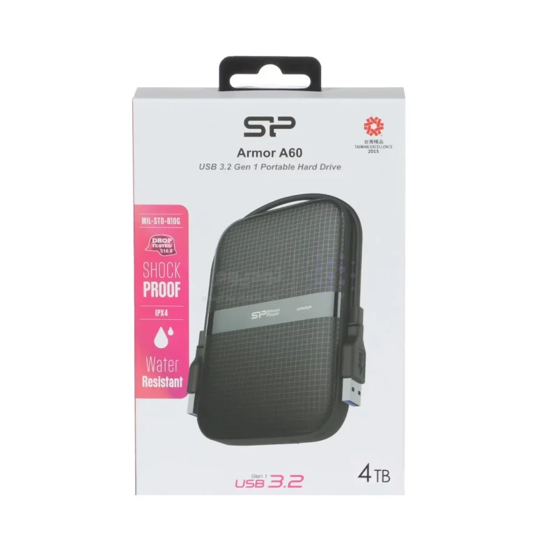 هارد اکسترنال Silicon Power USB3.2 مدل Armor A60 ظرفیت 4TB - مشکی - تصویر 4