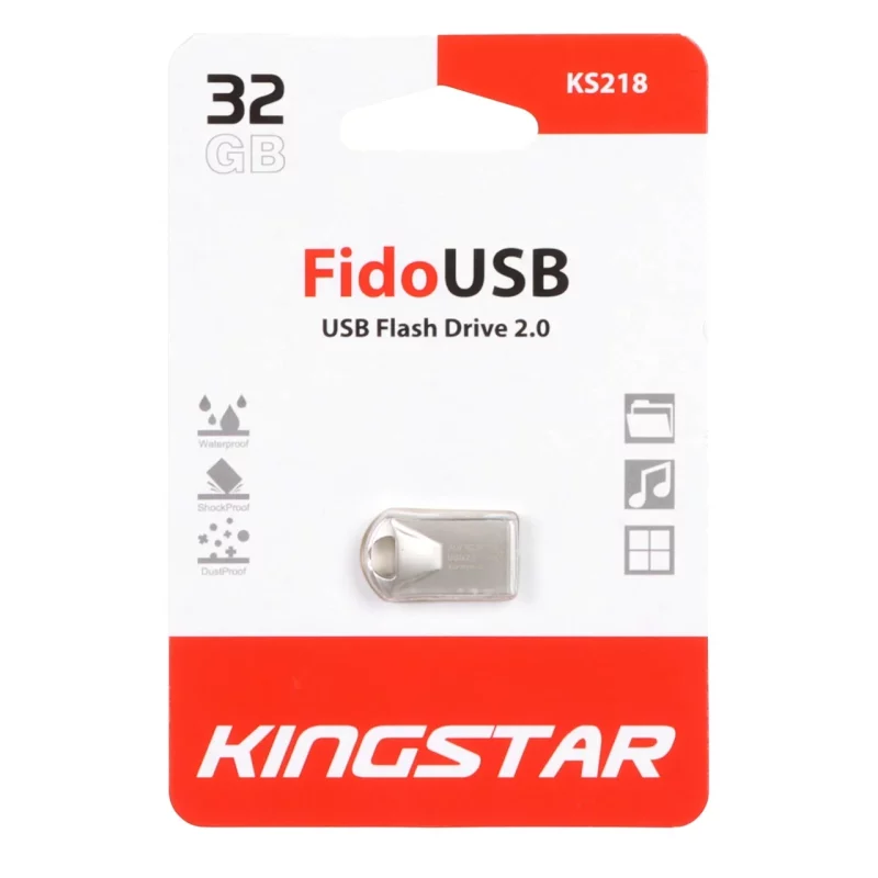 KingStar Fido KS218 USB2.0 Flash Memory - 32GB (گارانتی متین) نقره ای - تصویر 2