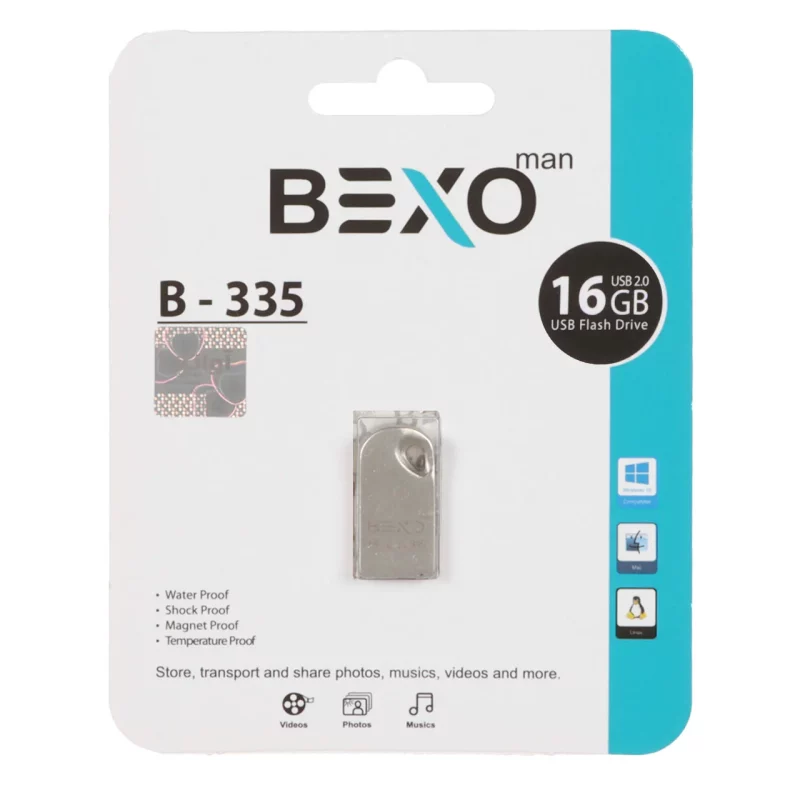 BEXO B-335 USB2.0 Flash Memory - 16GB (گارانتی داده پردازی آواتک) نقره ای - تصویر 2