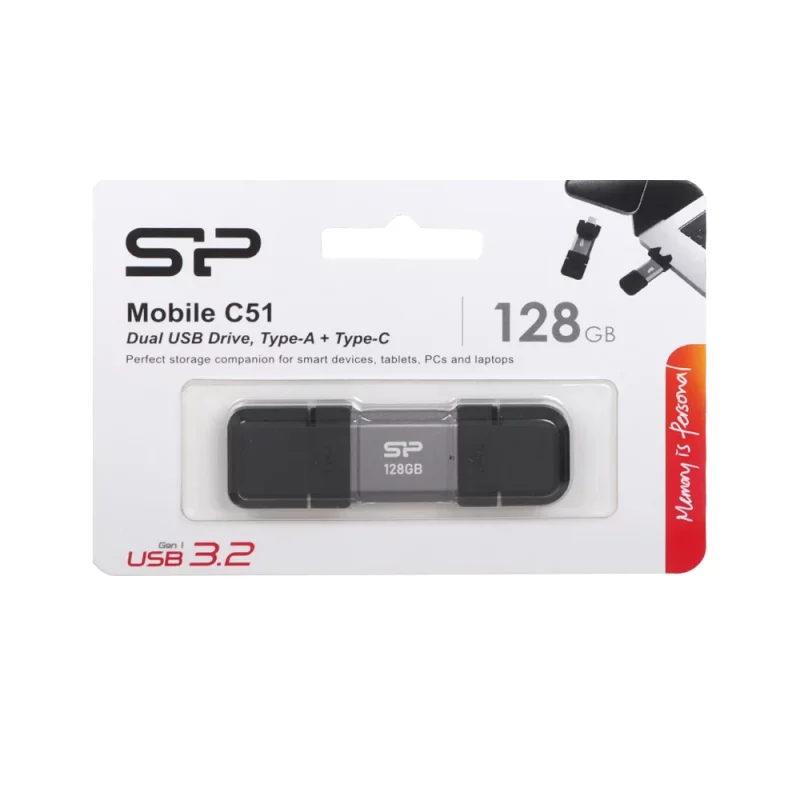 Silicon Power Mobile C51 Dual USB3.2 Type-C Flash Memory-128GB(گارانتی متین) - تصویر 2