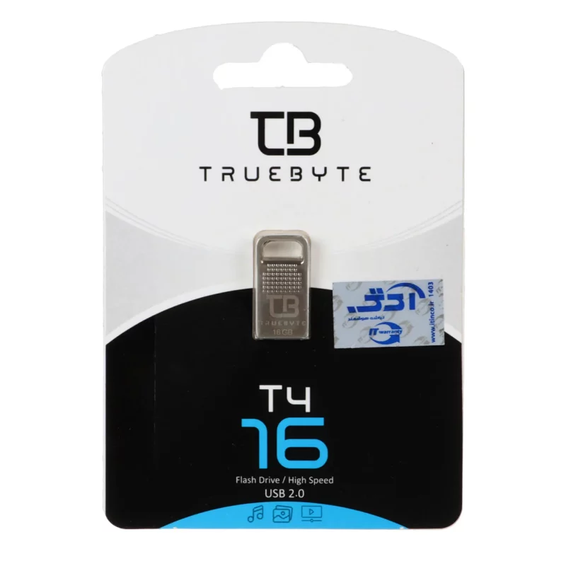 TRUEBYTE T4 USB2.0 Flash Memory - 16GB نقره ای (گارانتی مادام العمر شرکت آی تین) - تصویر 2