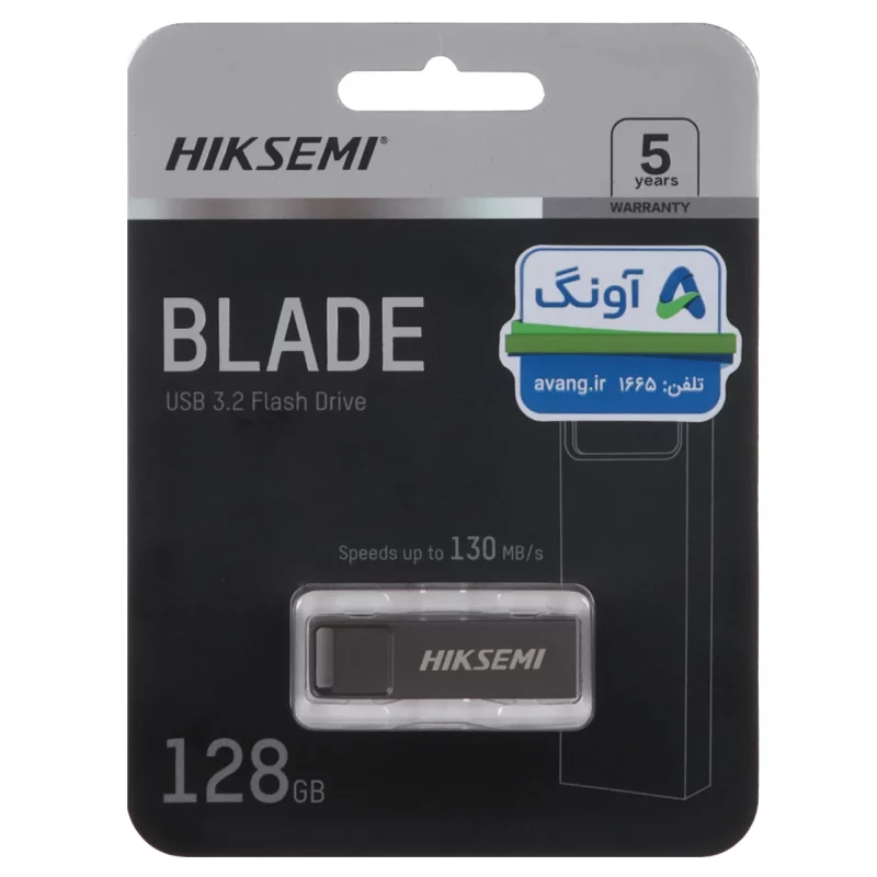 Hiksemi BLADE USB3.2 Flash Memory - 128GB مشکی (گارانتی آونگ) - تصویر 2