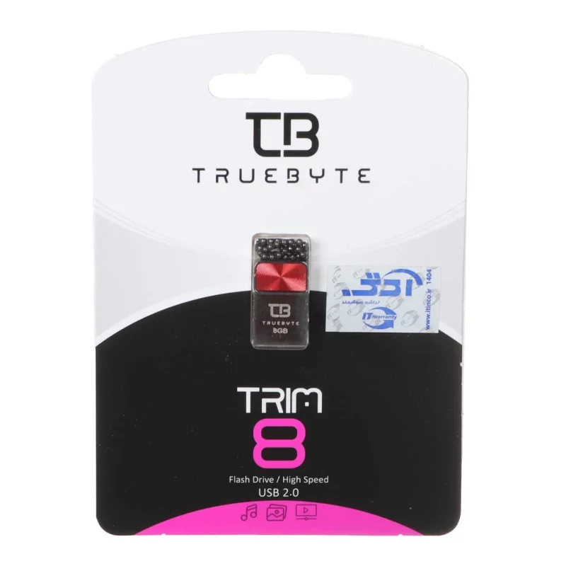 TRUEBYTE TRIM USB2.0 Flash Memory - 8GB نقره ای قرمز (گارانتی مادام العمر شرکت آی تین) - تصویر 2