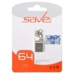 Save it SAB USB2.0 Flash Memory - 64GB نقره ای (گارانتی مادام العمر آی تین)