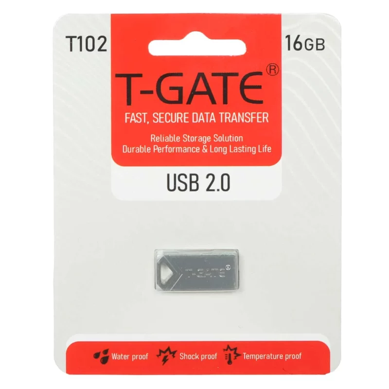T-GATE T102 USB2.0 Flash Memory - 16GB - نقره ای (گارانتی آسان سرویس) - تصویر 2