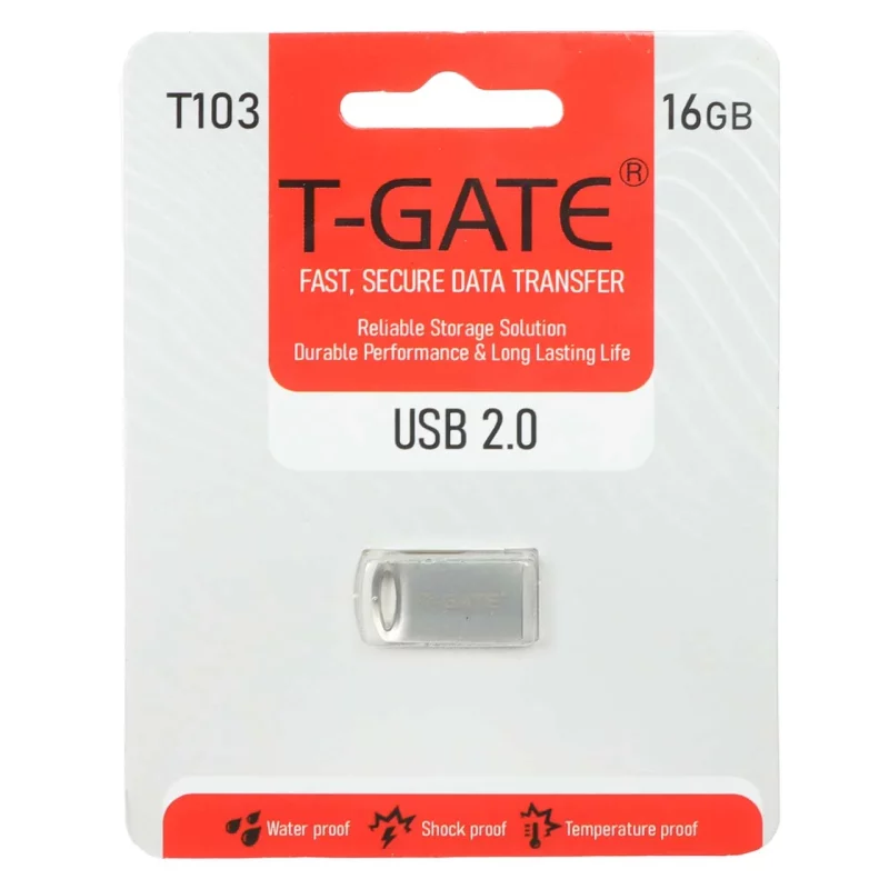 T-GATE T103 USB2.0 Flash Memory - 16GB - نقره ای (گارانتی آسان سرویس) - تصویر 2