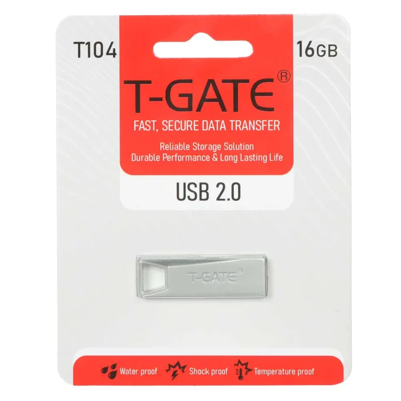 T-GATE T104 USB2.0 Flash Memory - 16GB - نقره ای (گارانتی آسان سرویس) - تصویر 2