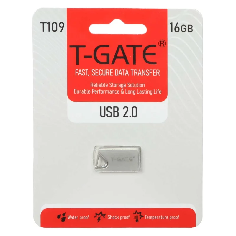 T-GATE T109 USB2.0 Flash Memory - 16GB - نقره ای (گارانتی آسان سرویس) - تصویر 2