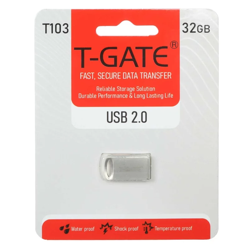 T-GATE T103 USB2.0 Flash Memory - 32GB - نقره ای (گارانتی آسان سرویس) - تصویر 2