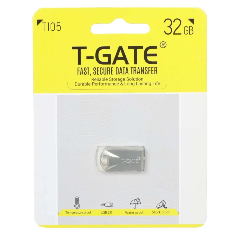 T-GATE T105 USB2.0 Flash Memory - 32GB - نقره ای (گارانتی آسان سرویس) - تصویر 2
