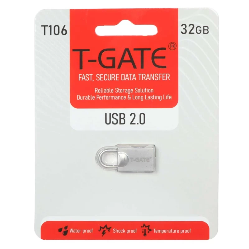 T-GATE T106 USB2.0 Flash Memory - 32GB - نقره ای (گارانتی آسان سرویس) - تصویر 2