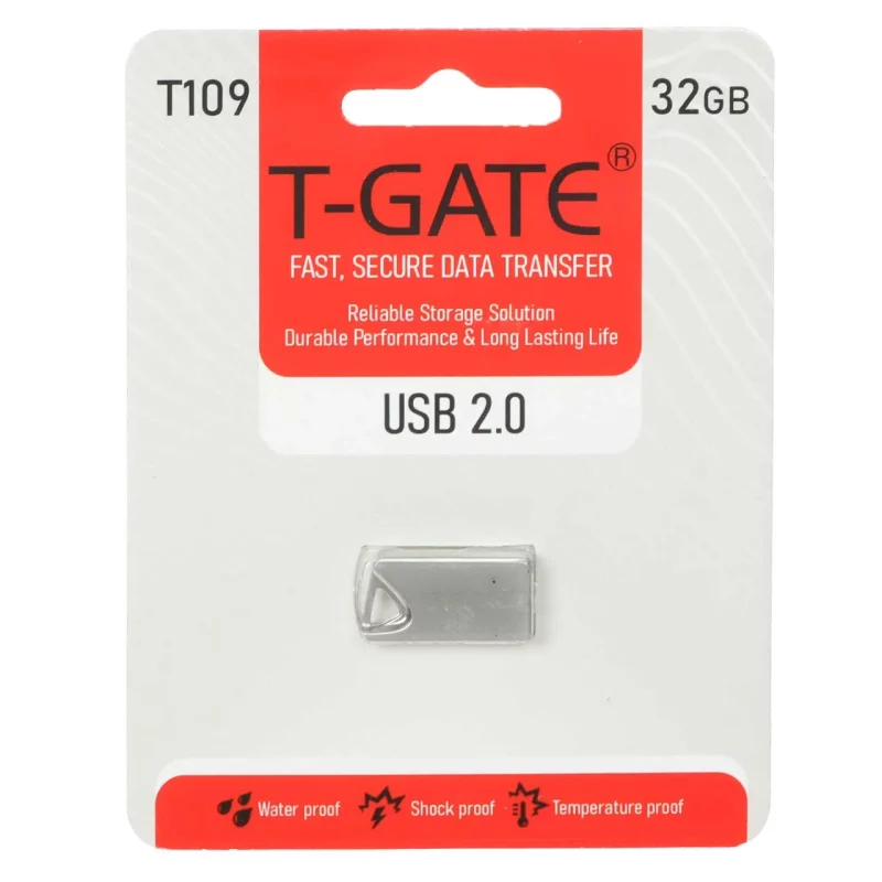 T-GATE T109 USB2.0 Flash Memory - 32GB - نقره ای (گارانتی آسان سرویس) - تصویر 2