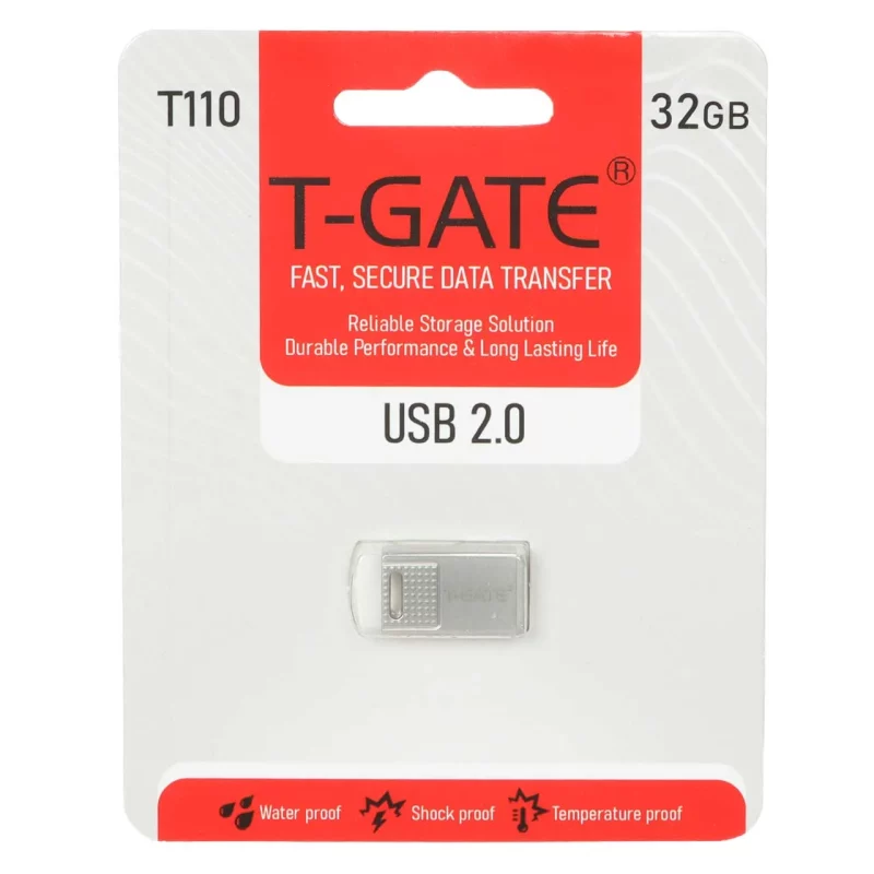 T-GATE T110 USB2.0 Flash Memory - 32GB - نقره ای (گارانتی آسان سرویس) - تصویر 2