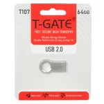 T-GATE T107 USB2.0 Flash Memory - 64GB - نقره ای (گارانتی آسان سرویس)