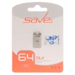 Save it Silk USB2.0 Flash Memory - 64GB نقره ای (گارانتی مادام العمر آی تین)