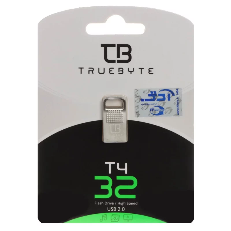 TRUEBYTE T4 USB2.0 Flash Memory - 32GB نقره ای (گارانتی مادام العمر شرکت آی تین) - تصویر 2