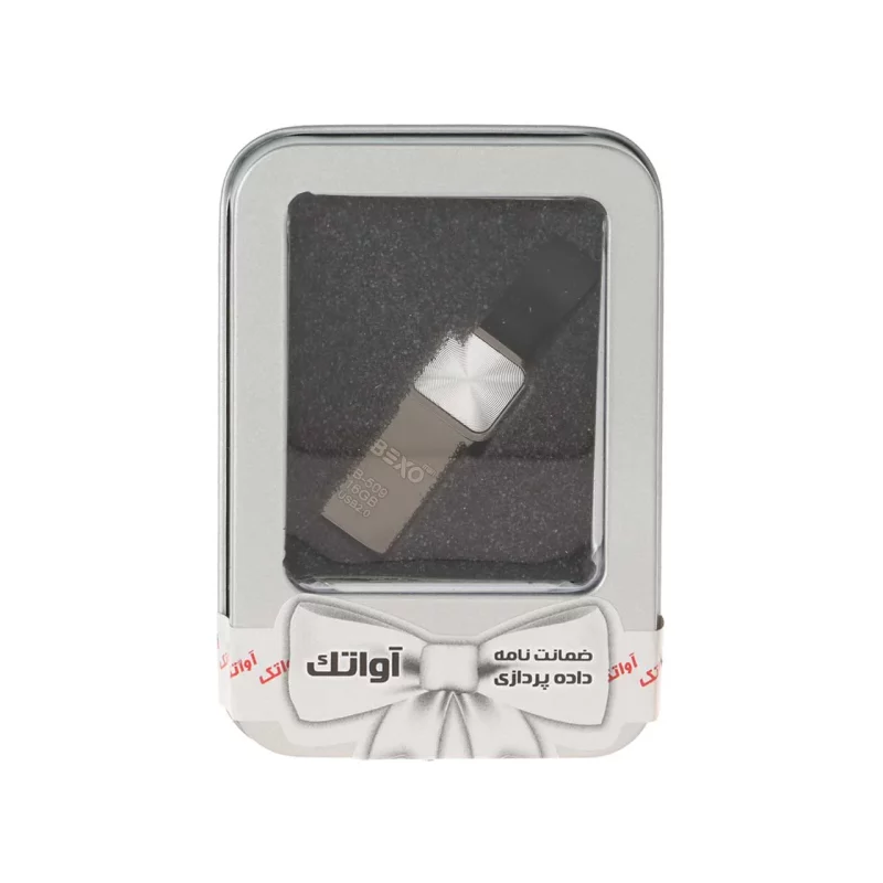 BEXO B-509 USB2.0 Flash Memory - 16GB (گارانتی داده پردازی آواتک) پک هدیه - مشکی نقره ای - تصویر 2