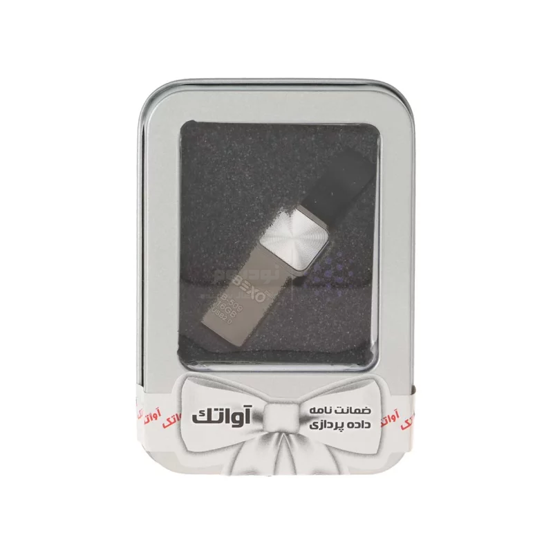 BEXO B-509 USB2.0 Flash Memory - 16GB (گارانتی داده پردازی آواتک) پک هدیه - مشکی نقره ای - تصویر 3