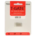 T-GATE T103 USB2.0 Flash Memory - 64GB - (گارانتی آسان سرویس) نقره ای