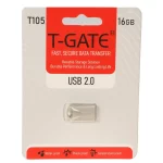 T-GATE T105 USB2.0 Flash Memory - 16GB - (گارانتی آسان سرویس) نقره ای
