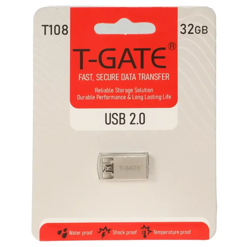 T-GATE T108 USB2.0 Flash Memory - 32GB - (گارانتی آسان سرویس) نقره ای - تصویر 2