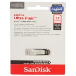 SanDisk Ultra Flair USB3.0 Flash Memory - 32GB - (گارانتی متین) نقره ای