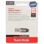 SanDisk Ultra Flair USB3.0 Flash Memory - 128GB - (گارانتی متین) نقره ای
