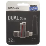 Hiksemi DUAL Slim USB3.2 Type-C Flash Memory - 32GB - (گارانتی متین) خاکستری