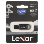 Lexar JUMPDRIVE V400 USB3.2 Flash Memory-64GB - (گارانتی متین) مشکی