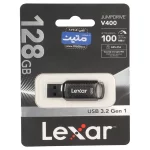 Lexar JUMPDRIVE V400 USB3.2 Flash Memory-128GB - (گارانتی متین) مشکی