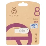 Queen 102 USB2.0 Flash Memory-8GB - سفید (گارانتی مادام العمر شرکت آی تین)