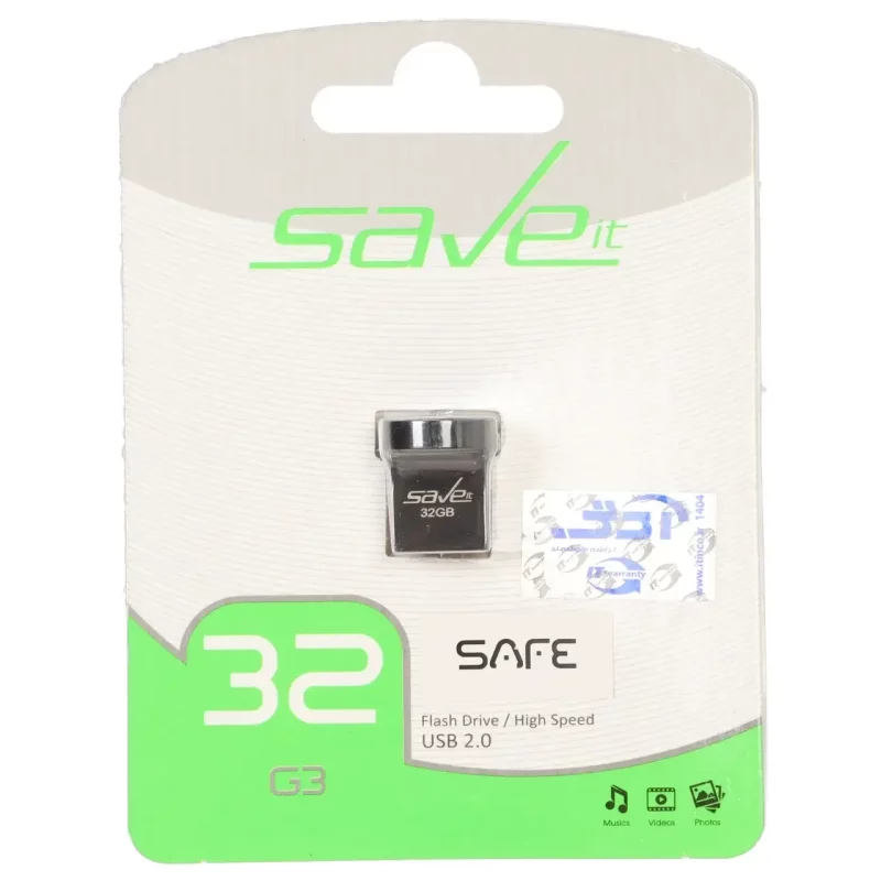 Save it Safe USB2.0 Flash Memory - 32GB مشکی (گارانتی مادام العمر آی تین) - تصویر 2