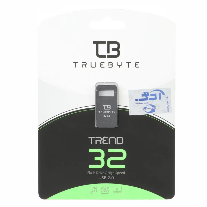 TRUEBYTE TREND USB2.0 Flash Memory-32GB مشکی (گارانتی مادام العمر شرکت آی تین) - تصویر 2