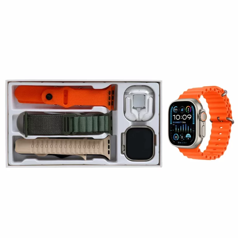 پک ساعت هوشمند WISME مدل WS-X19 ULTRA 3 - طلایی - DST (گارانتی شش ماهه) - تصویر 2