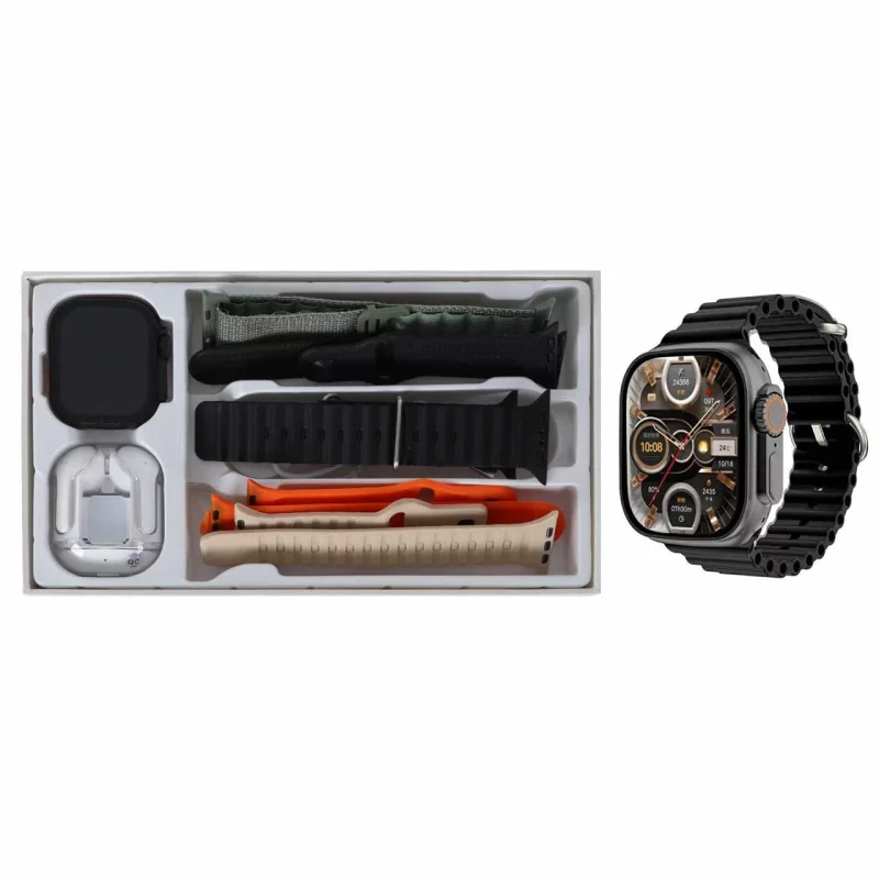 پک ساعت هوشمند WISME مدل WS-X19 ULTRA 3 - مشکی - DST (گارانتی شش ماهه) - تصویر 2