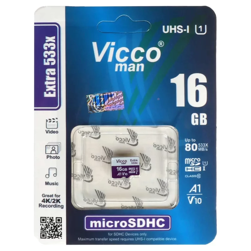 Vicco man microSDHC UHS-I EXTRA 533X-16GB - تصویر 2