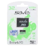(گارانتی مادام العمر شرکت آی تین) Save it microSDHC & adapter U3 Class 10 633X -95MB/s - 32GB مشکی سبز