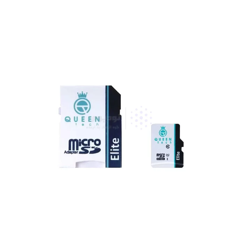 Queen tech microSDXC & adapter U3 Class 10 433X -65MB/s-16GB مشکی سفید - تصویر 3