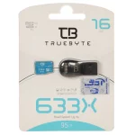 (گارانتی مادام العمر شرکت آی تین) TRUEBYTE microSDXC & Card Reader U1 Class 10 633X -95MB/s - 16GB