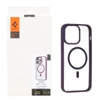 قاب اورجینال Magsafe Spigen با توری اسپیکر فلزی Apple iPhone 14 Pro Max - بنفش (پک دار)