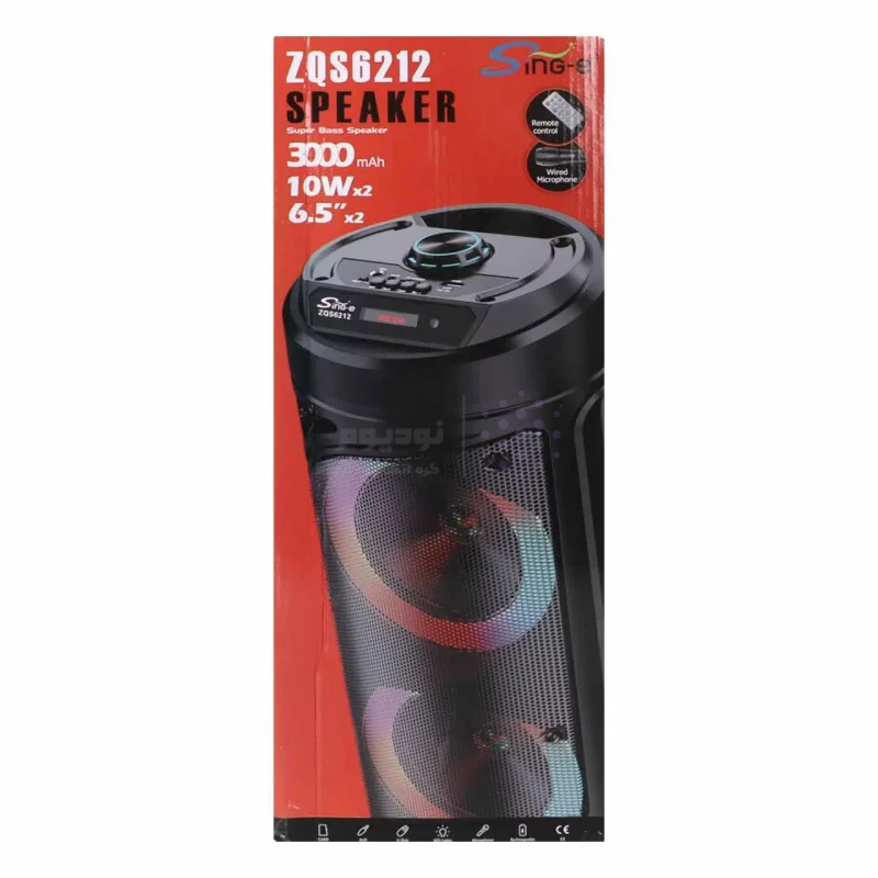 اسپیکر 20W بی سیم SinG-e مدل ZQS-6212 - مشکی - تصویر 10