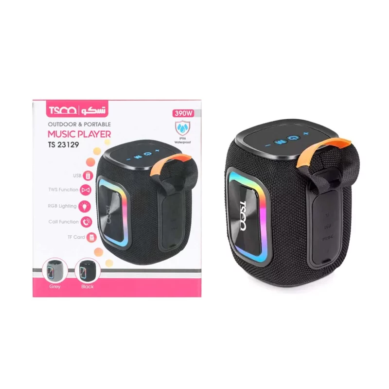 اسپیکر بی سیم ضد آب 8 وات TSCO مدل TS 23129 - مشکی - تصویر 2