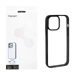 قاب اورجینال Spigen با توری اسپیکر فلزی Apple iPhone 16 Pro Max - شفاف مشکی (پک دار)