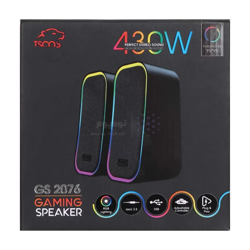 اسپیکر رومیزی دو تکه گیمینگ TSCO مدل GS 2076 - مشکی - تصویر 8