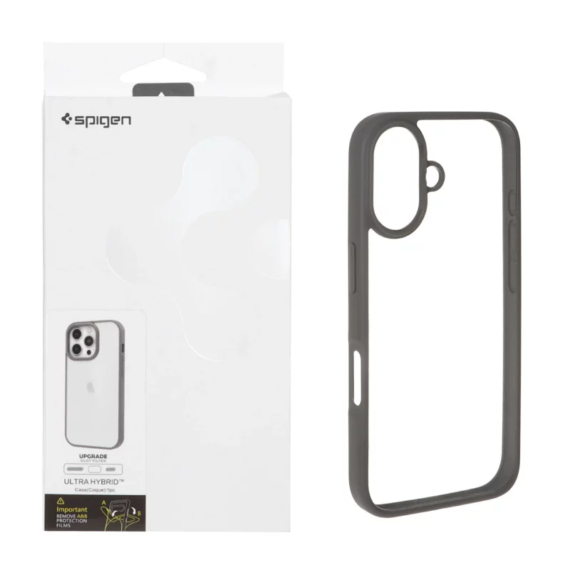 قاب اورجینال Spigen با توری اسپیکر فلزی Apple iPhone 16 - طوسی (پک دار) - تصویر 2