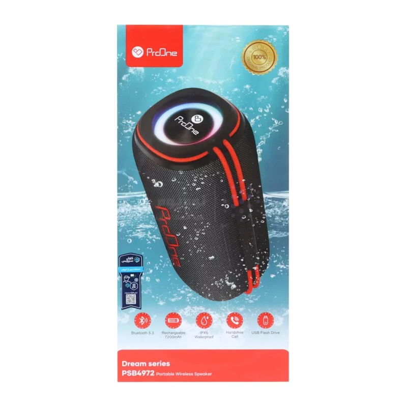 اسپیکر بی سیم شارژی ضد آب 60 وات ProOne مدل PSB4972 - مشکی - تصویر 8