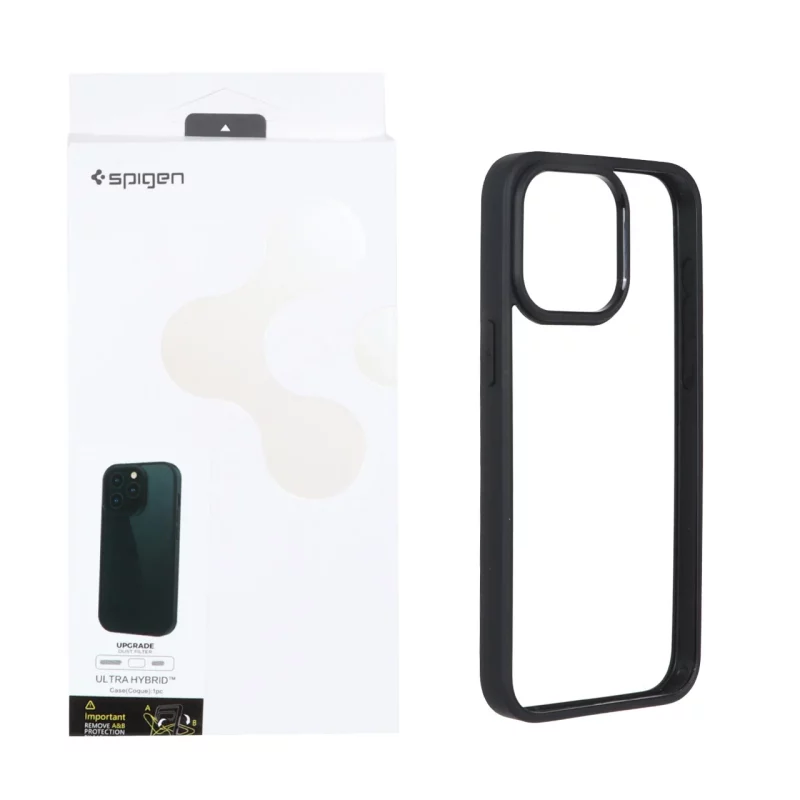 قاب اورجینال Spigen با توری اسپیکر فلزی Apple iPhone 15 Pro Max - شفاف مشکی (پک دار) - تصویر 2