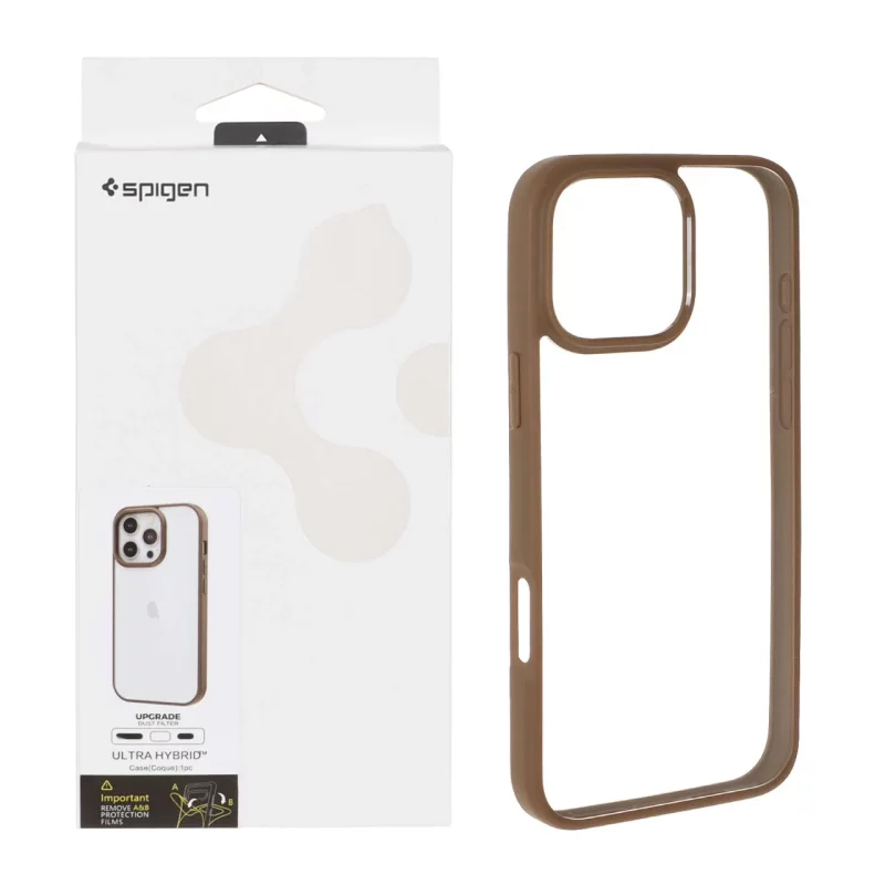 قاب اورجینال Spigen با توری اسپیکر فلزی Apple iPhone 16 Pro Max - صحرایی (پک دار) - تصویر 2
